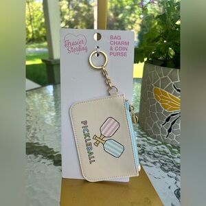 NWT- Frasier Sterling Pickleball Bag Charm & Coin Purse